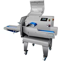 Automatic 500-600KG/H Sliced Pork Beef Cutting Processing Machinery Block Steak Meats Slicer Cooked Meat Slicing Machine