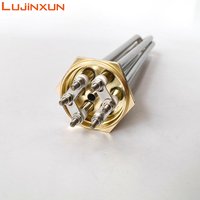 LUJINXUN Elektrisches Heizelement mit Sonde 1 1/4" 1 1/2" 2" Tauchsiederrohr 220V Rohrverstärker 3KW 4,5KW 6KW 9KW 12KW