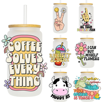 Positive Saying Motivational Letters UV DTF Transfers Stickers Decals For Libbey Cold Cup Mugs Tumbler Waterproof DIY Craft