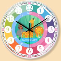 Early Childhood Education Children learn Wall clock Cartoon wall clock Children's room decoration Gift classroom wall clock