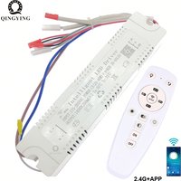 2.4G Driver 25-40Wx4 + RGB 30-60LED Intelligent LED Power Supply Remote+APP Control For Dual Color Flexible Strip RGB Chandelier