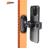LRBH 360° Adjustable Magnetic Phone Holder Retractable Clamp Universal Hands-Free Stand for Gym Forklift Kitchen Fits All Phones