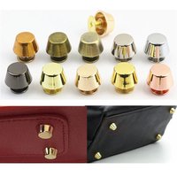 20sets Rose Gold Metal High Quality Leather Bag Handbag Purse Bottom Protecting Feet Nail Stud Belt Screwback Button Rivet Spike