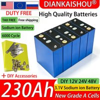Zollfreier Neuer EU/PL Lagerbestand Grade A 3,1V 230Ah Natrium-Ionen-Batteriezelle Kälteresistent DIY 12V 24V RV Solar Off-Grid Energiespeicher Natrium-Ionen-Batterie