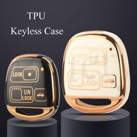 Jingyuqin 3BTN Soft TPU Car Key Case FOB For Toyota Land Crusier FJ Cruiser For Lexus ES GS LS IS RX SC LX RX400h ES330 RX330