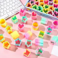 8pcs Mini Various Shapes Rainbow Spring Circle Toy Slinky Coil Fidget Toy Party Favor Goodie Bag Stuffer Stress Relief Supplies