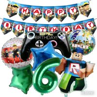 Roblo-x Party Cartoon Roblox Game Themed Balloons Double Sided Foil for Baby Shower Birthday Party Decor