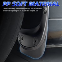 4PCS Official Original Mudflaps Soft TPE Material Front Rear Wheel Fenders Splash Guards For Tesla Model 3 2024 2025 2026