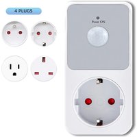 PIR Infrared Sensor Socket Protector LED Night Lights Switch EU FR US Plug 120° Degree Wide Angle Automatic Induction Retardant