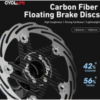 AliExpress NONE CYCLAMI Bicycle Disc Brake 160/180mm Bicycle Floating Rotor Carbon Fiber 6-Hole Ultra-Light Road Mountain Bike Brake Disc Brake.