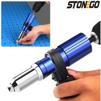 STONEGO adaptateur de pistolet à rivets électrique 2.4mm-4.8mm adaptateur de perceuse de pistolet à écrou à rivets outil de rivetage sans fil insérer l'écrou tirer outil de rivetage