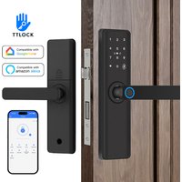 2026 Smart Door Lock With Bluetooth-compatible TTLock APP Digital Electronic Lock Smart Home Wooden Door Lock Fingerprint image 4