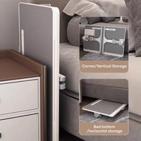 Ergonomic Adjustable Height Lifting Bed Table Display Stand with Drawer Foldable Laptop Table Lazy Learning Desk Working