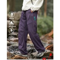 Men's and Women's Quick-drying Tactical Pants Waterproof Hiking Overalls Outdoor Sportswear Lightweight Breathable Casual Pants