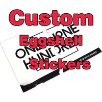 Custom Eggshell Stickers With Logo Name Label Die Kiss Cut Sheet Kawaii Cute Laptop For Handmade Credit Card Decor Stationery