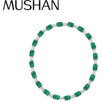 MuShan Jewelry 925 Sterling Silver Necklaces Pendants 7A Cubic Zirconia Necklaces Pendant Glamorous Anniversary Women