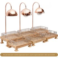 Stainless Steel Food Warming Light Buffet Restaurant Commercial Use Deep Fry Basket Chicken Fries Display Plate