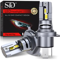 40000LM Canbus H4 LED-Scheinwerferlampen 9003 HB2 Fern- und Abblendlicht 120 W Autolichter 24 CSP 3570 Turbo-LED-Diodenlampen 12 V 6500 K