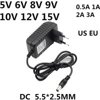 AC 110-240V DC 5V 6V 8V 9V 10V 12V 15V 0,5A 1A 2A 3A Universelles Netzteil Ladegerät Adapter EU US für LED-Lichtstreifen
