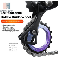 Bicycle Rear Derailleur Hollow Eccentric Pulley Wheel 18T Bearing Upgrade Kit For R8000 R7000 DIY Road Bike Crankset B.H