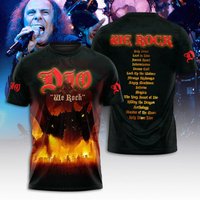 Metal Rock and roll hip hop Band dio hombres y mujeres camisetas impresas en 3D retro blusas callejeras de manga corta