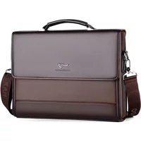 Male Handbags Pu Leather Men's Tote Briefcase Business Shoulder Bag for Men 2026 Brand Laptop Bags Man Organizer for Documents