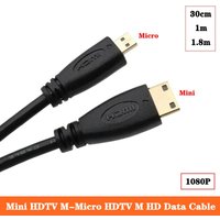 Mini HDMI Compatible Male To Micro HDMI Compatible Male HD Data C To D Mobile Computer High-Definition Tablet Connection Cable