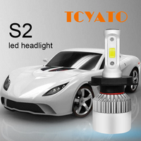 2pcs Car S2 Headlight Bulbs LED H1 H7 H4 9005 9006 Auto 72W 8000LM 6500K No Error Lamp Low High Beam 9-36V For lights