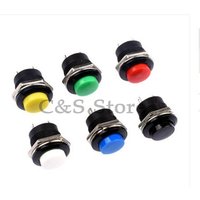 5pcs R13-507 16mm Push Button Switch ON OFF Round-shape 2Pin ON-OFF Momentary Electric Switches