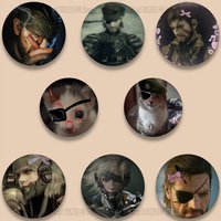M-Metal Gear Solid Raiden Pins 58mm Cute Cartoon Badge Handmade Brooches for Backpack Accessories Jewelry Gifts