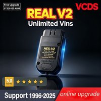 2026 Neuester Hex-V2 VCDS VAGCOM OBD2 Scanner 26.3, Unbegrenzte Aktivierung Diagnosekabel, Kostenloses Upgrade, Eingebauter STM32F429 Chip