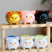 Genuine Lulu The Piggy Lucky Fortune Piggy Series Blind Box Lucky Figure Ornament Drawing Lots Toys Model Cute Gift Collectible