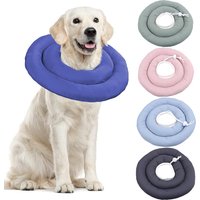 Elizabethan Collar For Dogs Adjustable Neck Drawstring Waterprof Protective Donut Collar Prevent Biting & Scratching