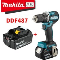 Makita DDF487 18V Akku-Bohrschrauber, bürstenloser Lithium-Akku-Schraubendreher, elektrisches Werkzeug mit variabler Geschwindigkeit für Heimwerkerarbeiten, Tischlerei und Installation