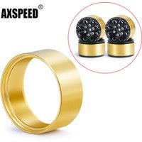 AXSPEED 4Pcs 13g/Pc Brass Internal Beadlock Wheel Clamp Rings for Axial SCX24 1/24 RC Crawler Car Model 1.0inch Wheel Rims Parts