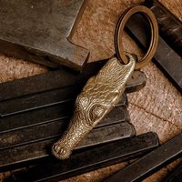 Vintage Make Old Animal Crocodile Head Keychain Statue Mini Crocodile keychain Hand Folder Pendant Hip Hop Decorative Crafts