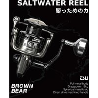 TSURINOYA BROWN BEAR 3000 4000 5000 Full Metal Spinning Reel 8kg/12kg Saltwater Jigging Reel Trolling Sea Fishing Carp Wheel