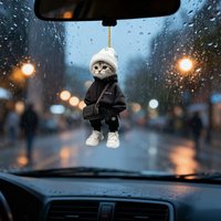 Cute and stylish cat decoration pendant, perfect car and bag accessory as a backpack pendant, car pendant
