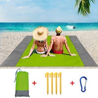 2025 Fashion No Sand Beach Towels Mat Anti Sand Beach Mat Waterproof Beach Blanket Oversized Pocket Picnic Camping Windproof Mat