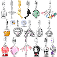 Hot Sale 925 Sterling Silver Charms Beads Skirt Twister Short Skirt Girl Dangle Fit Original Bracelet Women Jewelry Gift DIY