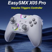 EasySMX X05 Pro Mute Gamepad Gaming Controller Compatible with PC/Switch/Phone/TV/Steam, Impulse Triggers, Rumble Motors