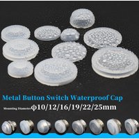 10Pc 10mm 12mm 16mm 19mm 22mm 25mm Metal Push Button Switch Protection Cover Silicone Waterproof Dust Cap