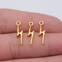 20pcs 20x5mm 6 Colors Lightning Charms Zinc Alloy DIY Handmade Jewelry Making Accessories