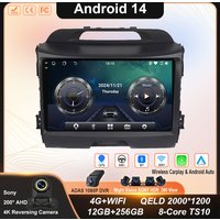 Android 14 Carplay Auto For Kia Sportage 3 2010 2011 2012 2013 3014 - 2016 Car Radio MultimediaPlayer GPS Stereo Video 4G WiFi