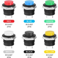 5/8/16PCS R13-507 16mm Momentary Push Button Switch Reset Round Switches 6A/125VAC 3A/250VAC Electric Buttons