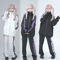 Y2K Subculture Detachable Sleeve Hoodie Jacket Pants Set Women Winter Lightweight Sports Uniform Visual Style Fashion Set
