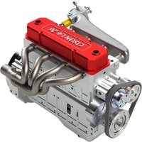 CISON L4 Engine 26CC Miniature Inline Model Four-Cylinder Engine Including Main Unit CDI Accessories Starting Kit Engine Model