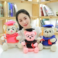 18-35cm Cute Large Graduate Dr. Bear Plush Toy Stuffed Teddy Bear kawaii Toys for Funny Birthday Graduation Gift Home Decorate