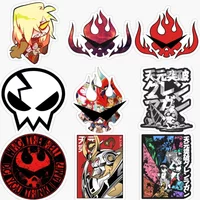 AliExpress NONE Tengen Toppa Gurren Lagann Red Skull Logo Creative Vinyl Stickers for Car Window Motorcycle Bicycle Laptop Fridge Table Room