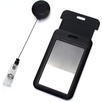1pc Retractable Plastic Badge Holder Reel Nurse Exhibition Bus Pass Card Cover ID Name Tag Badge Protector Case Sleeve